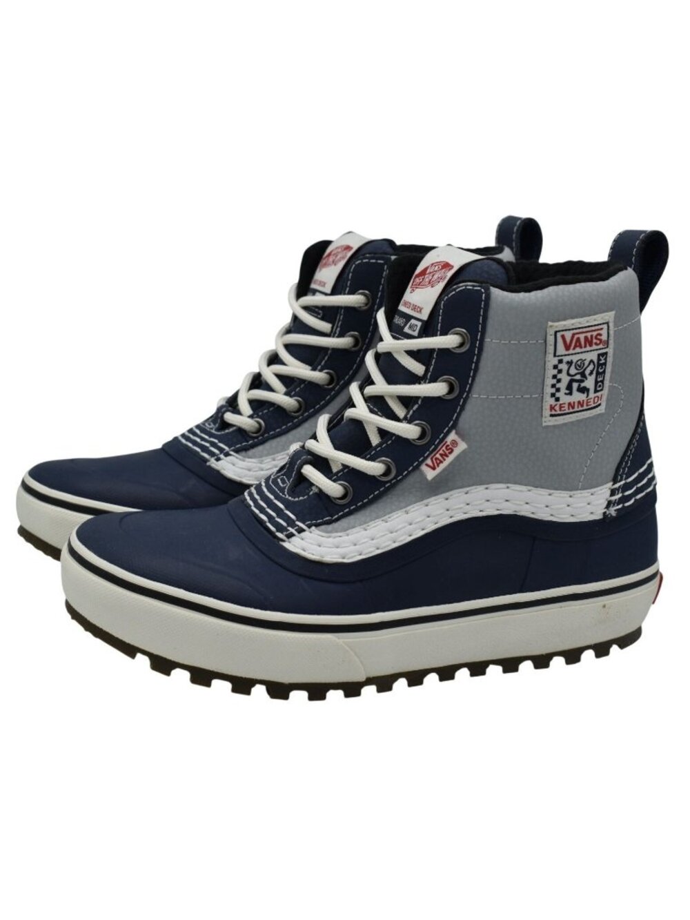Vans Women 7 Standard Mid MTE Kennedi Deck Navy White Snow Boots Booties Shoes